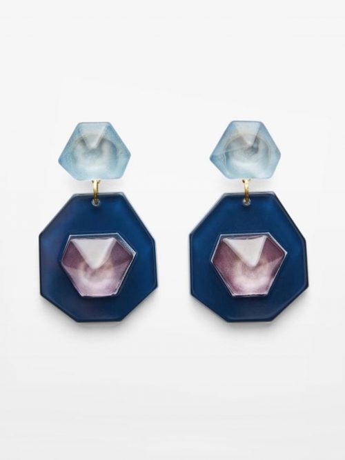 pendiente-octogono-color-block-aldazabal-azul