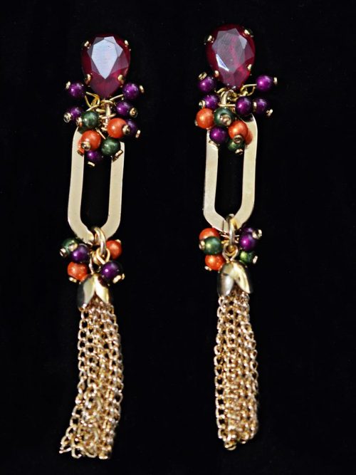 pendiente-cristal-cadena-aldazabal-fucsia