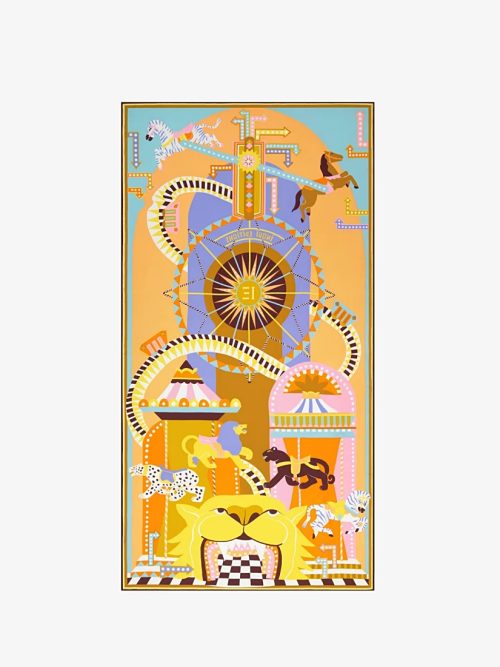 fular-estampado-tigre-circo-algodón-seda-rollercoaster-pastel-inoui