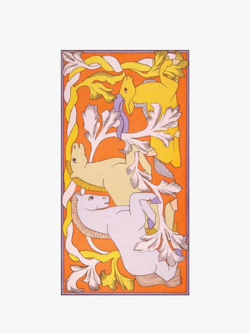 fular-lana-bufanda-cavale-estampado-caballos-naranja-inoui