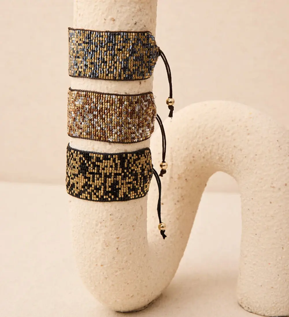 Brazalete metalizado Mosaico Cristal Latido