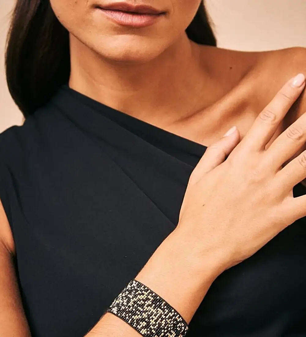 Brazalete metalizado Mosaico Cristal Latido