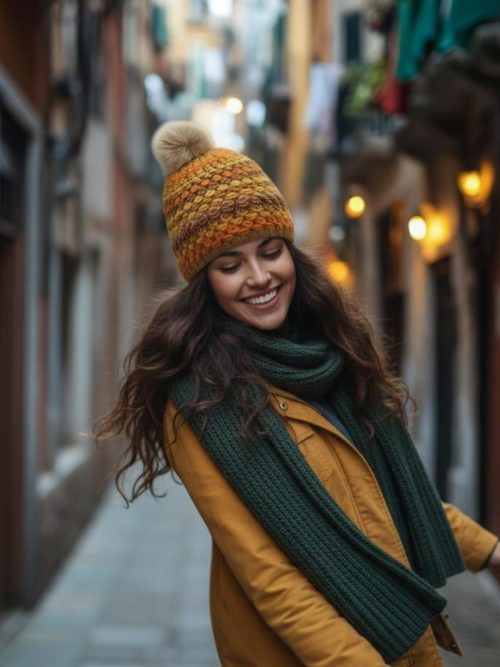 gorro-pompon-lana-brillo-colores-mohair-attraversiamo
