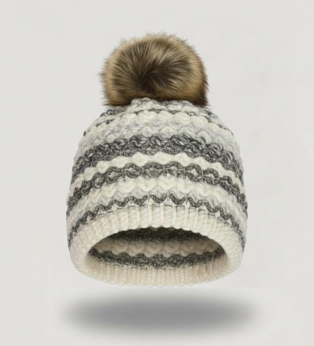 gorro-pompon-lana-brillo-colores-mohair-attraversiamo-gris