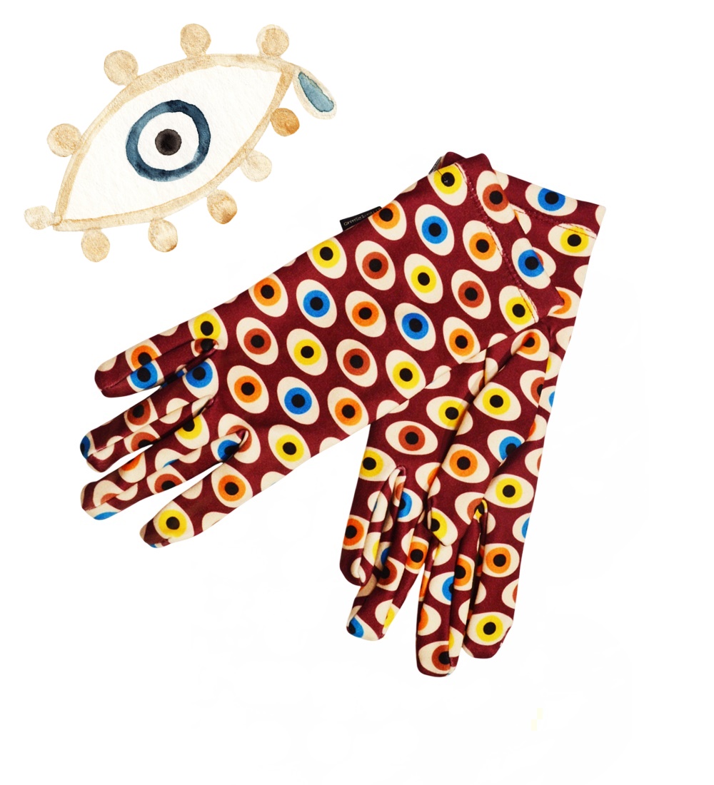 guantes-estampados-ojos-elasticos-punto-attraversiamo